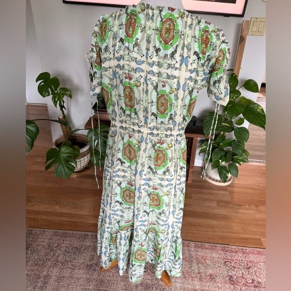 Tory Burch Carousel Silk Off The Shoulder Dress - Picture 10 of 12